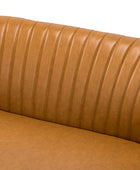 Agnes Vegan Leather Loveseat with Tufted Back