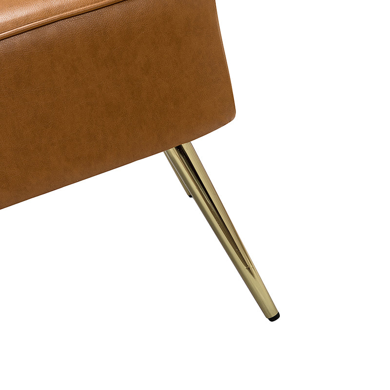Agnes Vegan Leather Loveseat with Tufted Back
