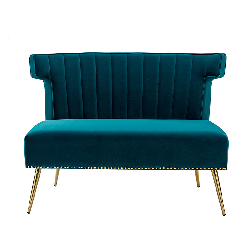 Megara Velvet Armless Wingback Loveseat