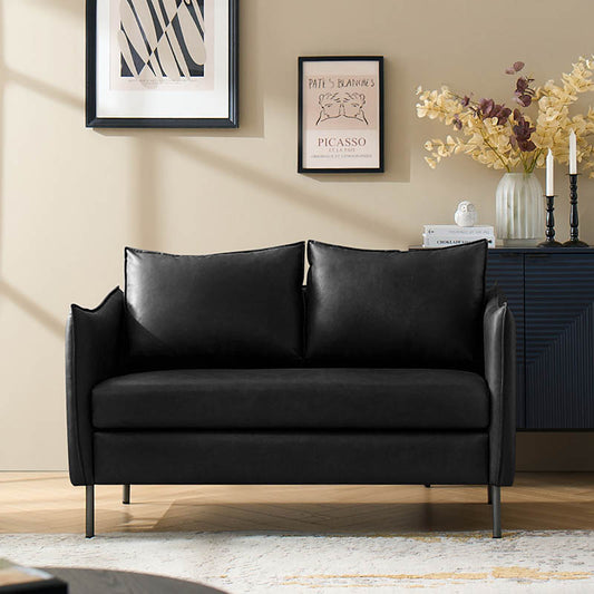 Industrial Loveseat with Metal Legs