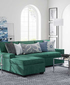 Classic Sleeper Sectional Sofa with Storage Chaise