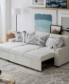 Classic Sleeper Sectional Sofa with Storage Chaise