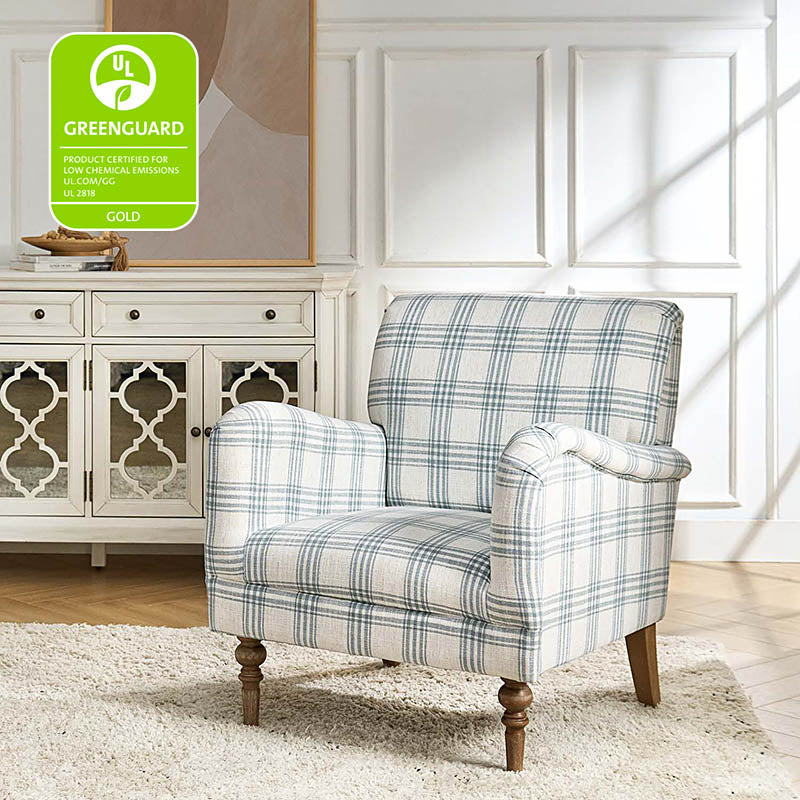Sadie Plaid Classic Style Modern Charm Upholstered Chair
