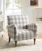 Sadie Plaid Classic Style Modern Charm Upholstered Chair