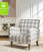 Sadie Plaid Classic Style Modern Charm Upholstered Chair