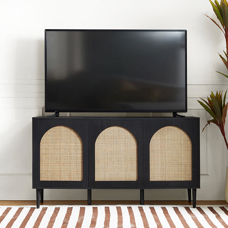 Posey 142 cm Wide Wood and Rattan Kacie Modern Sideboard