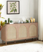 Posey 142 cm Wide Wood and Rattan Kacie Modern Sideboard