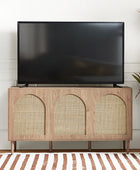 Posey 142 cm Wide Wood and Rattan Kacie Modern Sideboard