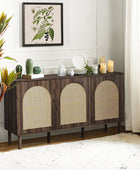 Posey 142 cm Wide Wood and Rattan Kacie Modern Sideboard