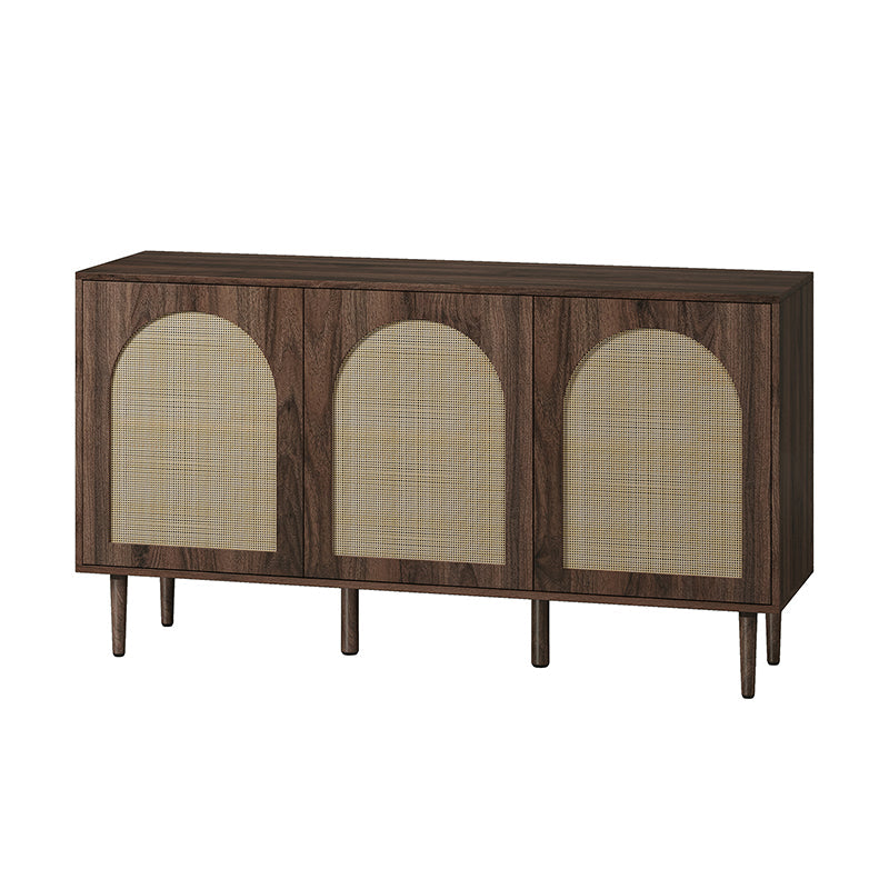 Posey 142 cm Wide Wood and Rattan Kacie Modern Sideboard