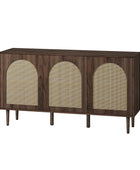 Posey 142 cm Wide Wood and Rattan Kacie Modern Sideboard