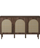 Posey 142 cm Wide Wood and Rattan Kacie Modern Sideboard