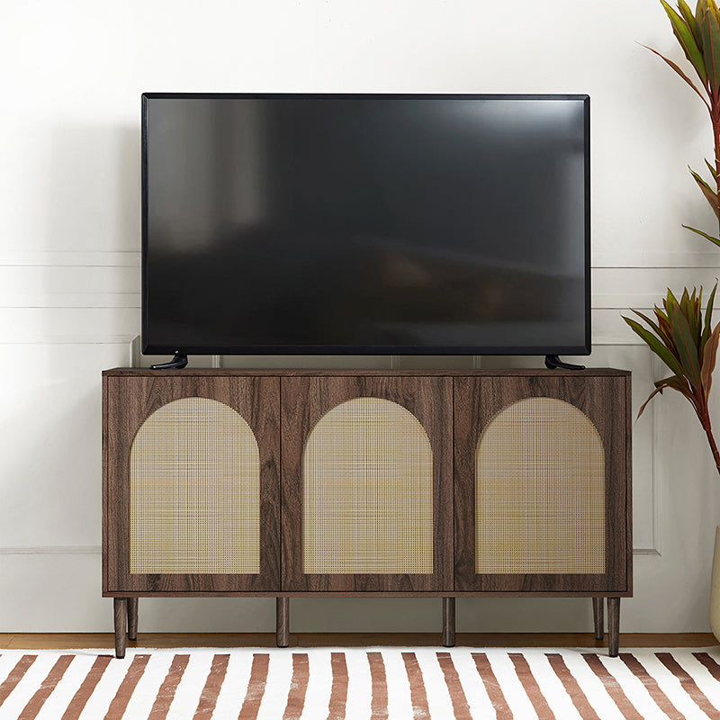 Posey 142 cm Wide Wood and Rattan Kacie Modern Sideboard