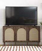 Posey 142 cm Wide Wood and Rattan Kacie Modern Sideboard