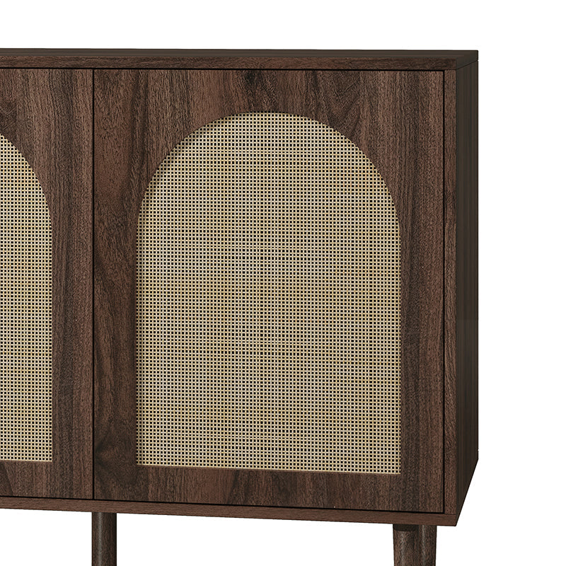 Posey 142 cm Wide Wood and Rattan Kacie Modern Sideboard