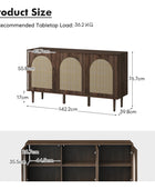 Posey 142 cm Wide Wood and Rattan Kacie Modern Sideboard