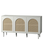 Posey 142 cm Wide Wood and Rattan Kacie Modern Sideboard