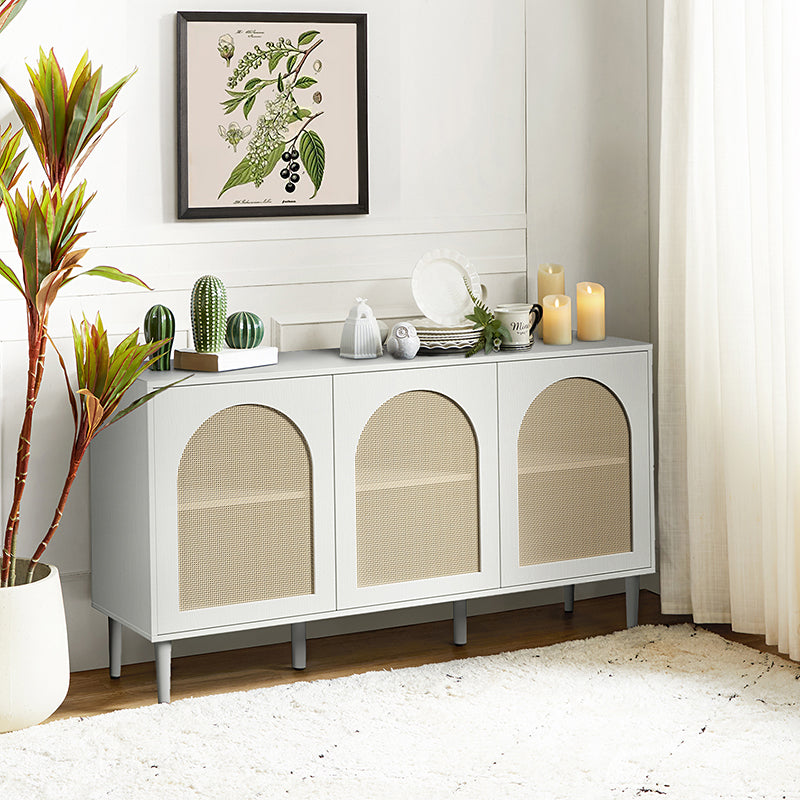 Posey 142 cm Wide Wood and Rattan Kacie Modern Sideboard