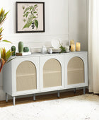 Posey 142 cm Wide Wood and Rattan Kacie Modern Sideboard