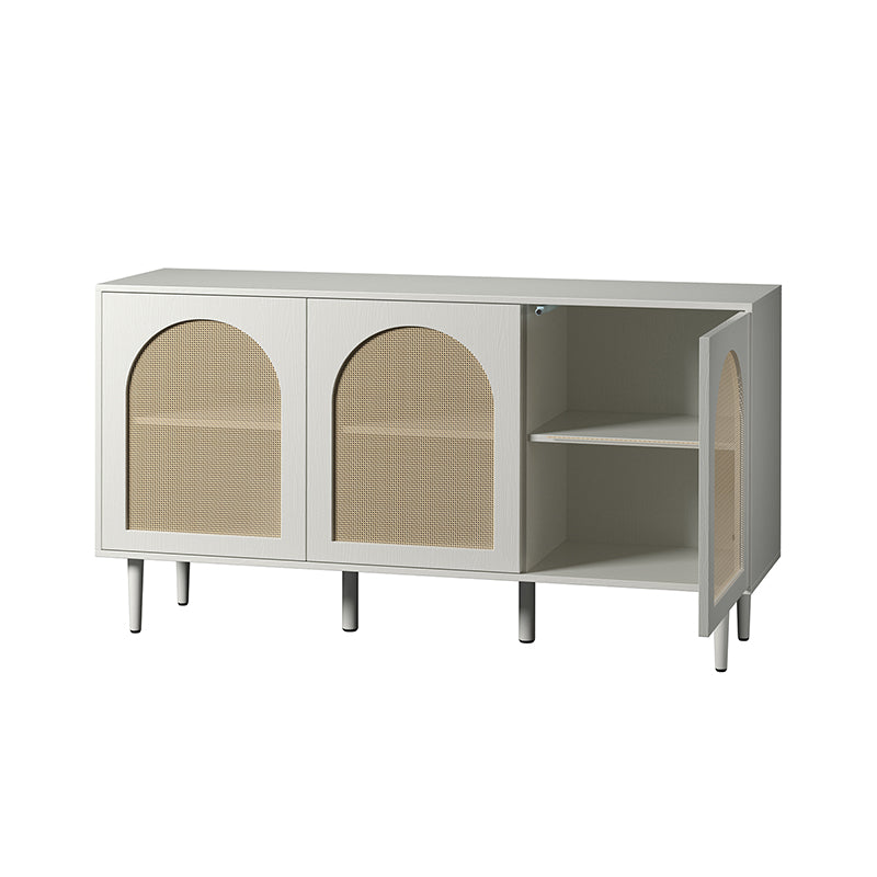 Posey 142 cm Wide Wood and Rattan Kacie Modern Sideboard