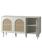 Posey 142 cm Wide Wood and Rattan Kacie Modern Sideboard