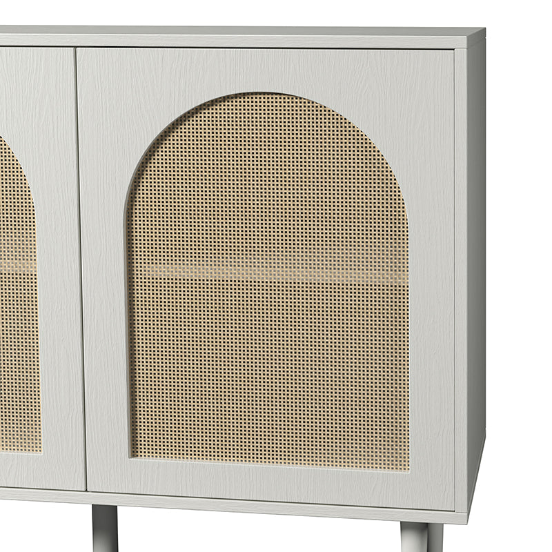 Posey 142 cm Wide Wood and Rattan Kacie Modern Sideboard