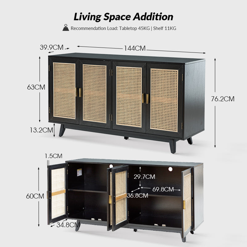 Butes 144 cm TV Stand Console Table with Storage