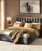 Modory Moro Upholstered Bed Frame with Modular Headboard & Side Storage