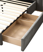 Modory Moro Upholstered Bed Frame with Modular Headboard & Side Storage