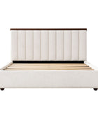 Modory Moro Upholstered Bed Frame with Modular Headboard & Side Storage