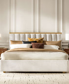 Modory Moro Upholstered Bed Frame with Modular Headboard & Side Storage