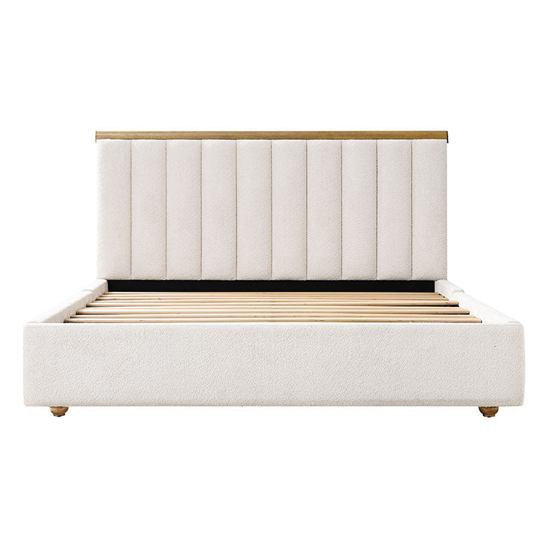Modory Moro Upholstered Bed Frame with Modular Headboard & Side Storage