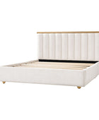 Modory Moro Upholstered Bed Frame with Modular Headboard & Side Storage