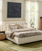 Modory Upholstered Bed Frame with Modular Headboard & Side Storage