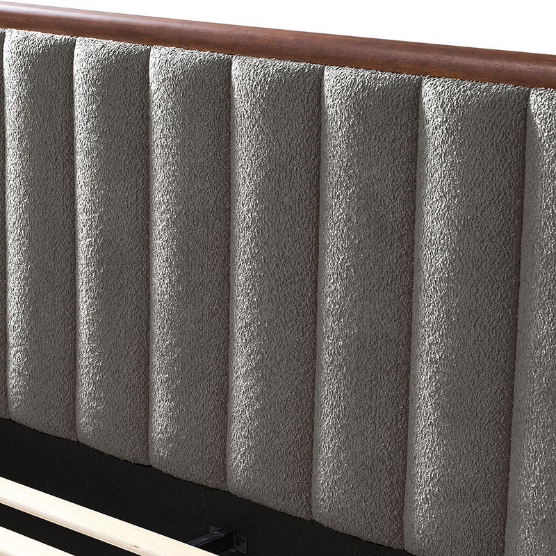 Modory Moro Upholstered Bed Frame with Modular Headboard & Side Storage