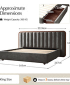 Modory Moro Upholstered Bed Frame with Modular Headboard & Side Storage