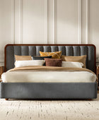 Modory Moro Upholstered Bed Frame with Modular Headboard & Side Storage