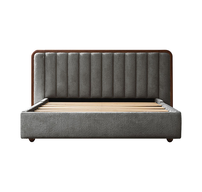 Modory Moro Upholstered Bed Frame with Modular Headboard & Side Storage