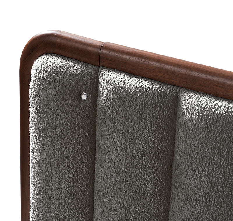 Modory Upholstered Bed Frame with Modular Headboard & Side Storage