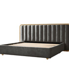 Modory Moro Upholstered Bed Frame with Modular Headboard & Side Storage