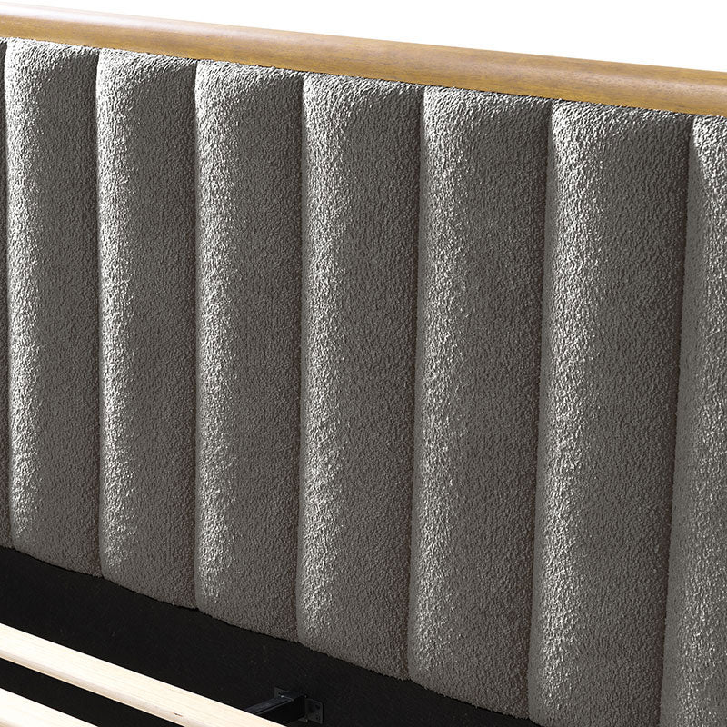 Modory Moro Upholstered Bed Frame with Modular Headboard & Side Storage