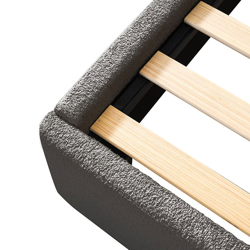 Modory Moro Upholstered Bed Frame with Modular Headboard & Side Storage