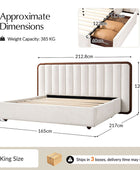 Modory Moro Upholstered Bed Frame with Modular Headboard & Side Storage