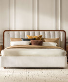 Modory Moro Upholstered Bed Frame with Modular Headboard & Side Storage