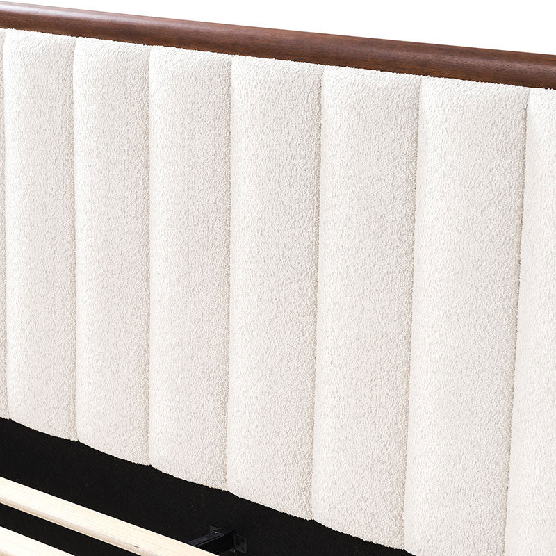 Modory Moro Upholstered Bed Frame with Modular Headboard & Side Storage