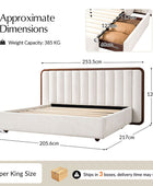 Modory Moro Upholstered Bed Frame with Modular Headboard & Side Storage