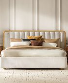Modory Moro Upholstered Bed Frame with Modular Headboard & Side Storage