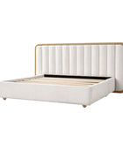Modory Moro Upholstered Bed Frame with Modular Headboard & Side Storage