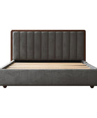 Modory Moro Upholstered Bed Frame with Modular Headboard & Side Storage