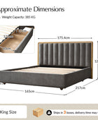 Modory Moro Upholstered Bed Frame with Modular Headboard & Side Storage